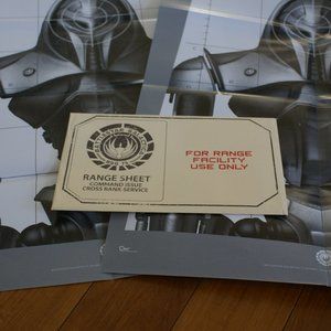 Battlestar Galactica Cylon Range Sheet Target Practice Poster x 2 sheets